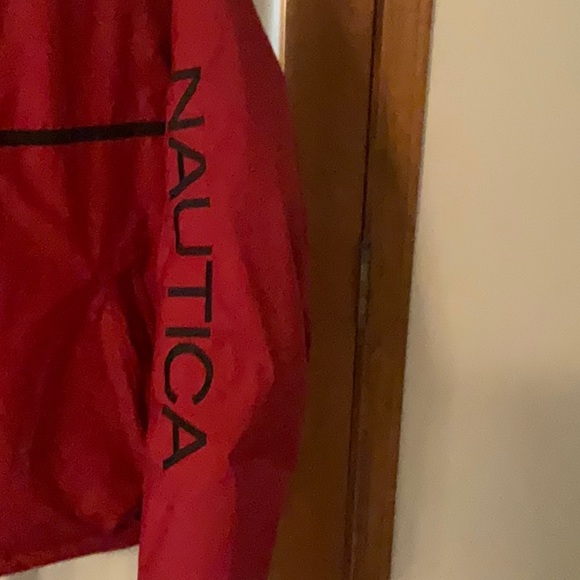 Nautica Men’s Down Puffer Coat, Red with Blue, Size L - Picture 5 of 9